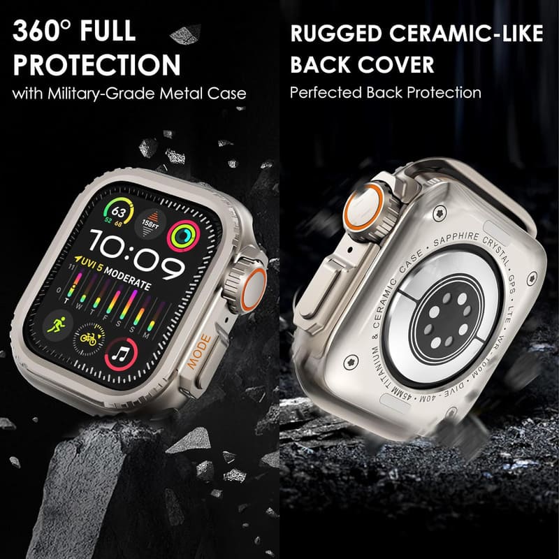 "Instant Ultra Transformation" One-Piece Alloy Bezel Case for Apple Watch