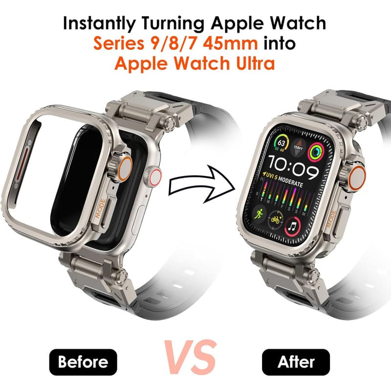 "Instant Ultra Transformation" One-Piece Alloy Bezel Case for Apple Watch