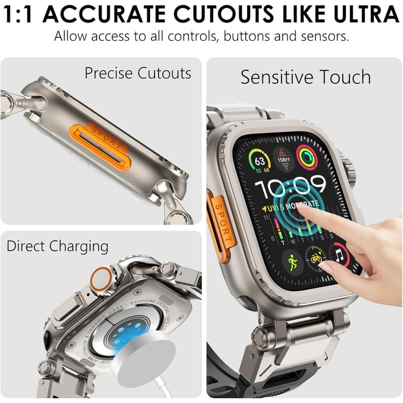 "Instant Ultra Transformation" One-Piece Alloy Bezel Case for Apple Watch
