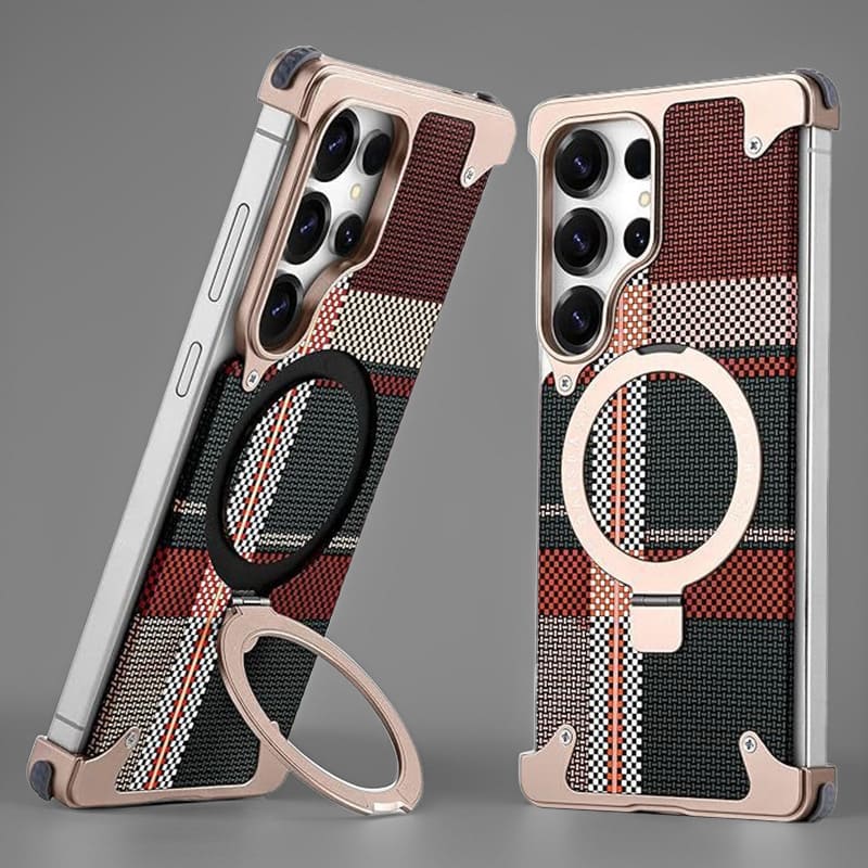 Kevlar Magnetic Case with Kickstand – S25 Ultra / 16 Pro / 16PM