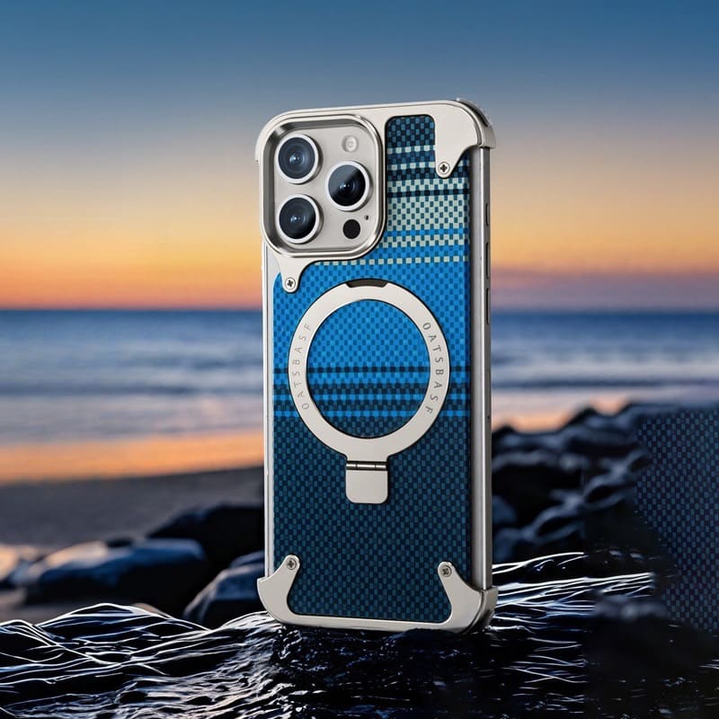 Kevlar Magnetic Case with Kickstand – S25 Ultra / 16 Pro / 16PM