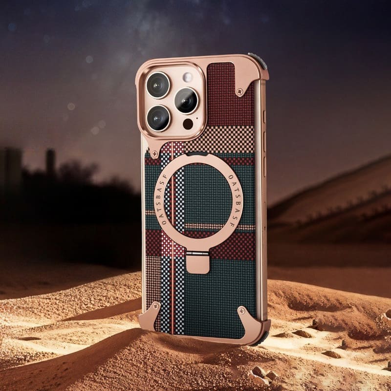 Kevlar Magnetic Case with Kickstand – S25 Ultra / 16 Pro / 16PM