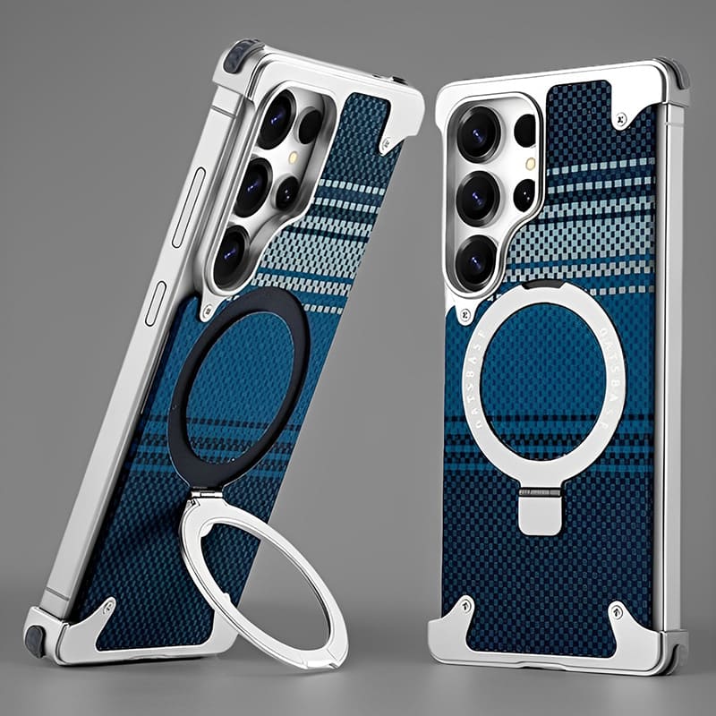 Kevlar Magnetic Case with Kickstand – S25 Ultra / 16 Pro / 16PM