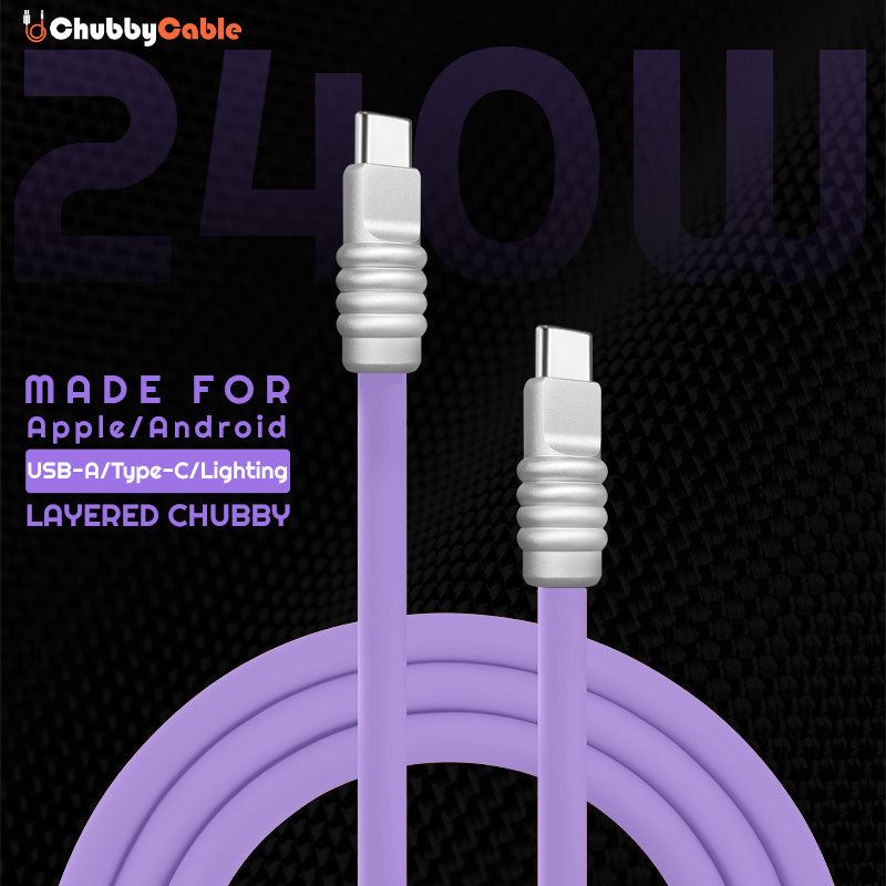 "Layered Chubby" 240W New design Fast Charging Cable