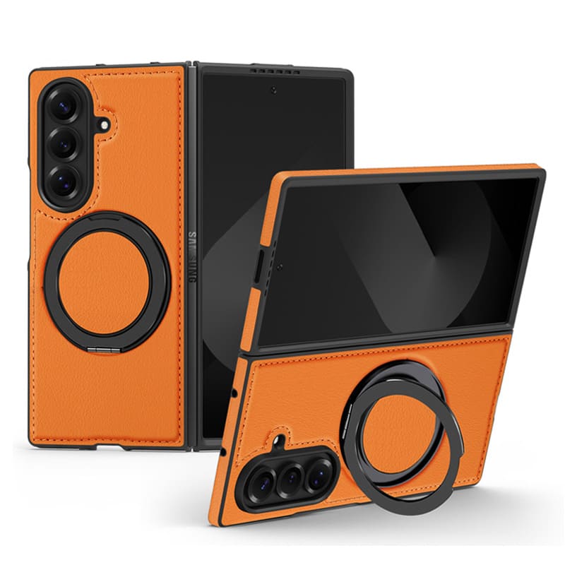 Leather 360° Rotating Magnetic Stand Case for Samsung ZFold7