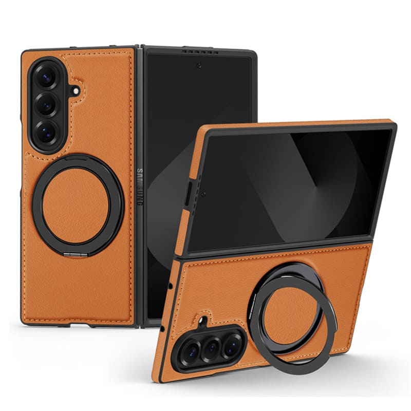 Leather 360° Rotating Magnetic Stand Case for Samsung ZFold7