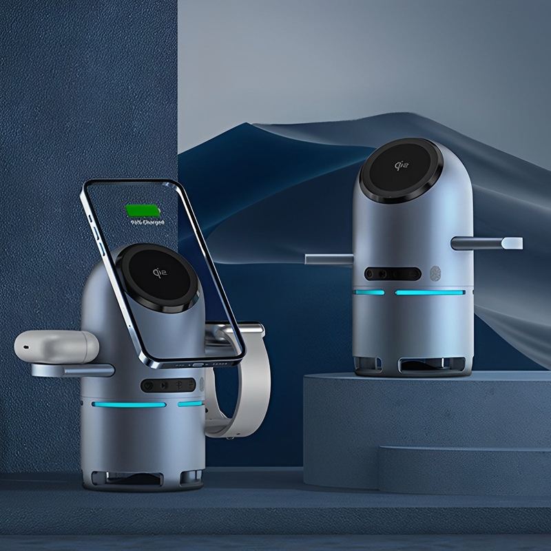 ‌"MagSphere‌" Magnetic 3-in-1 Wireless Charging With Bluetooth Speaker