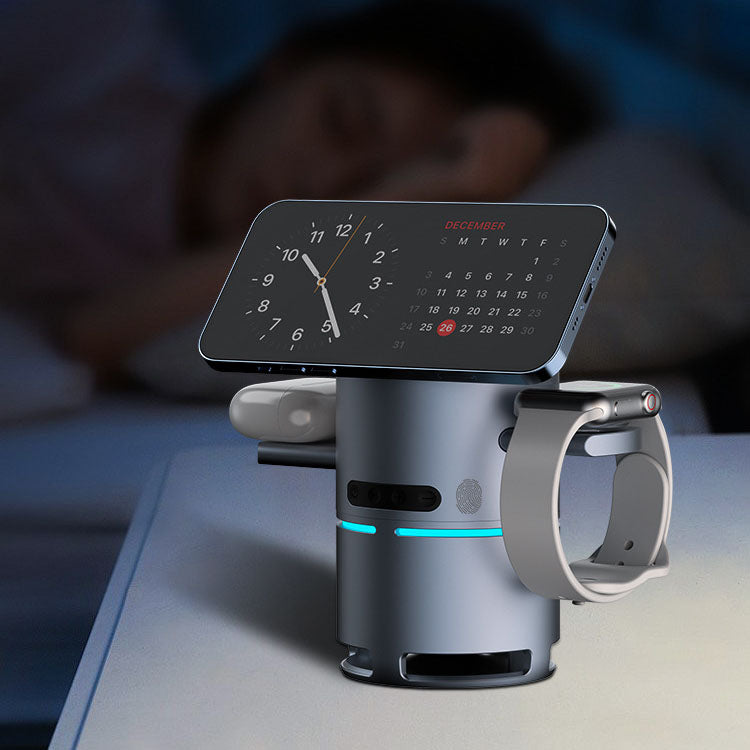 ‌"MagSphere‌" Magnetic 3-in-1 Wireless Charging With Bluetooth Speaker