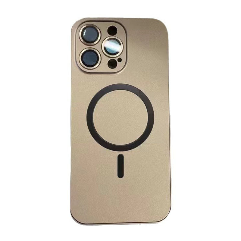 Magnetic Charging Aluminum Metal Bumper Matte Shell For iPhone