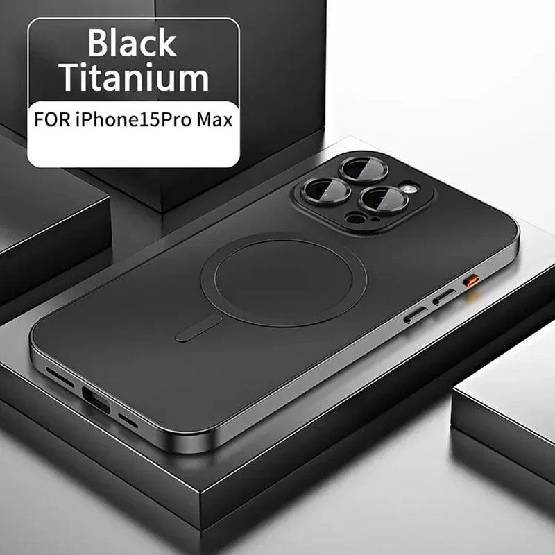 Magnetic Charging Aluminum Metal Bumper Matte Shell For iPhone