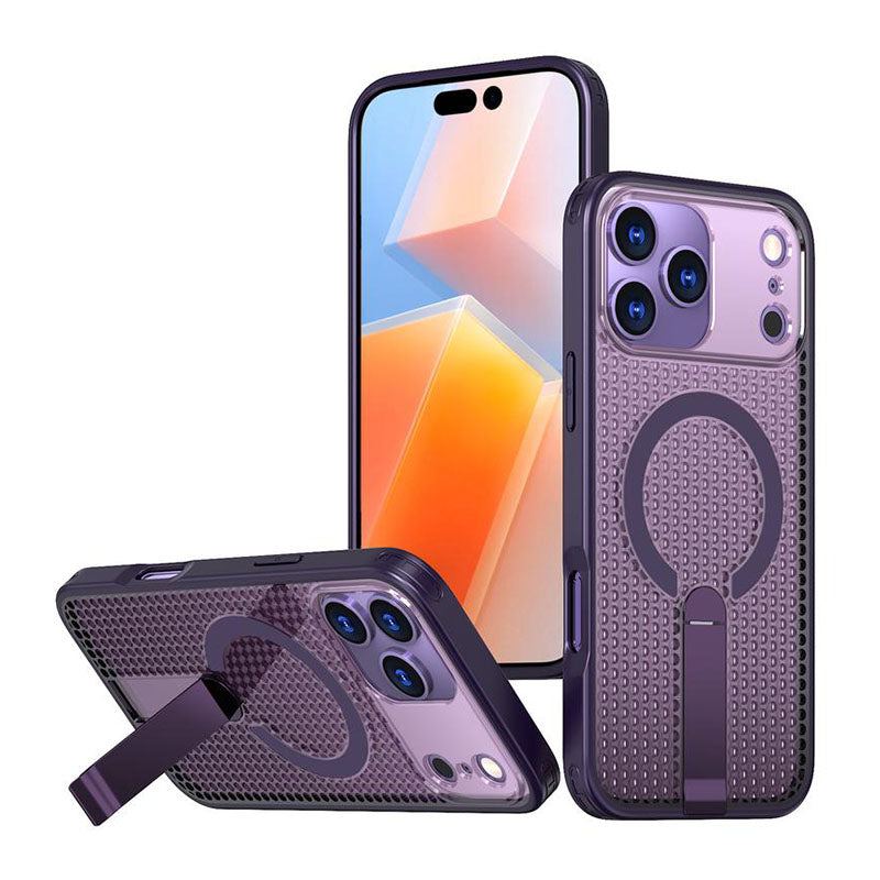 Magnetic Cooling Case For iPhone 17 - Honeycomb Design & Invisible Kickstand