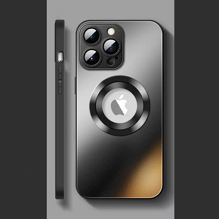 Magnetic Frosted Glass Camera Lens Film Phone Case For iPhone