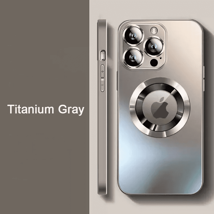 Magnetic Frosted Glass Camera Lens Film Phone Case For iPhone