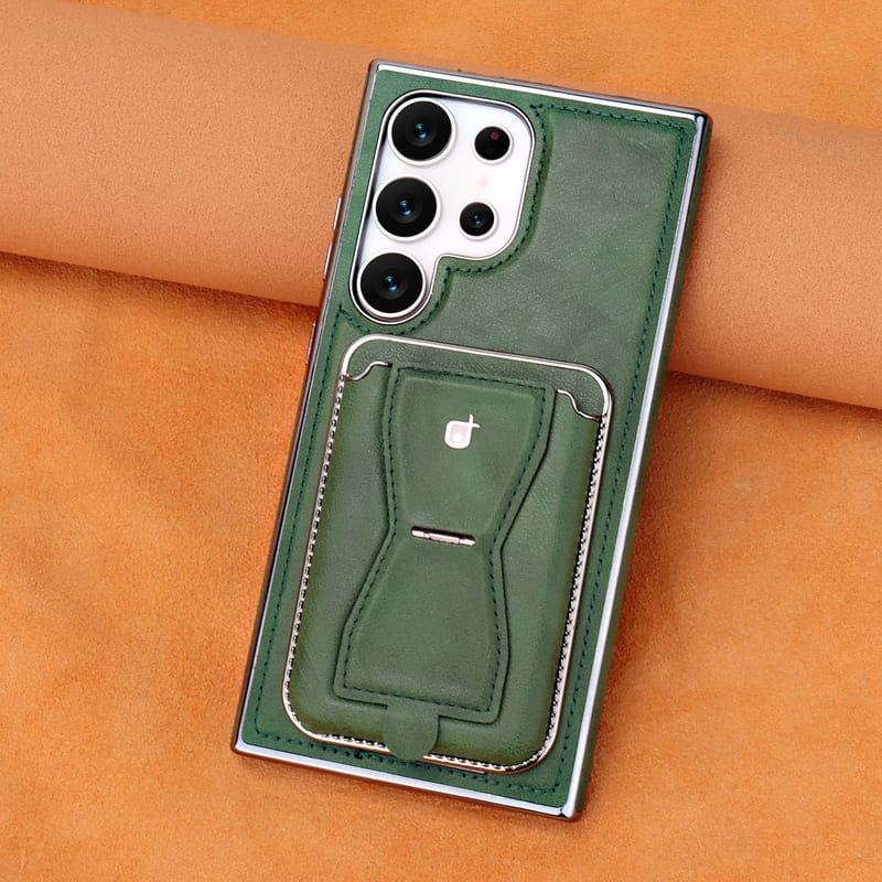 Magnetic Leather Wallet Case for Samsung – Card Holder & Kickstand