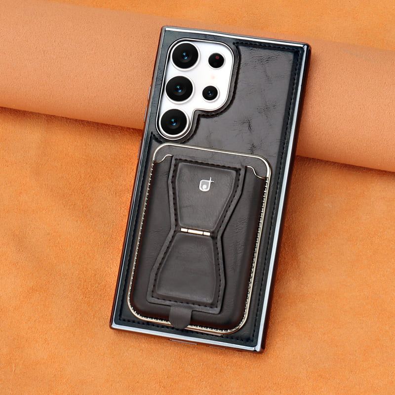 Magnetic Leather Wallet Case for Samsung – Card Holder & Kickstand