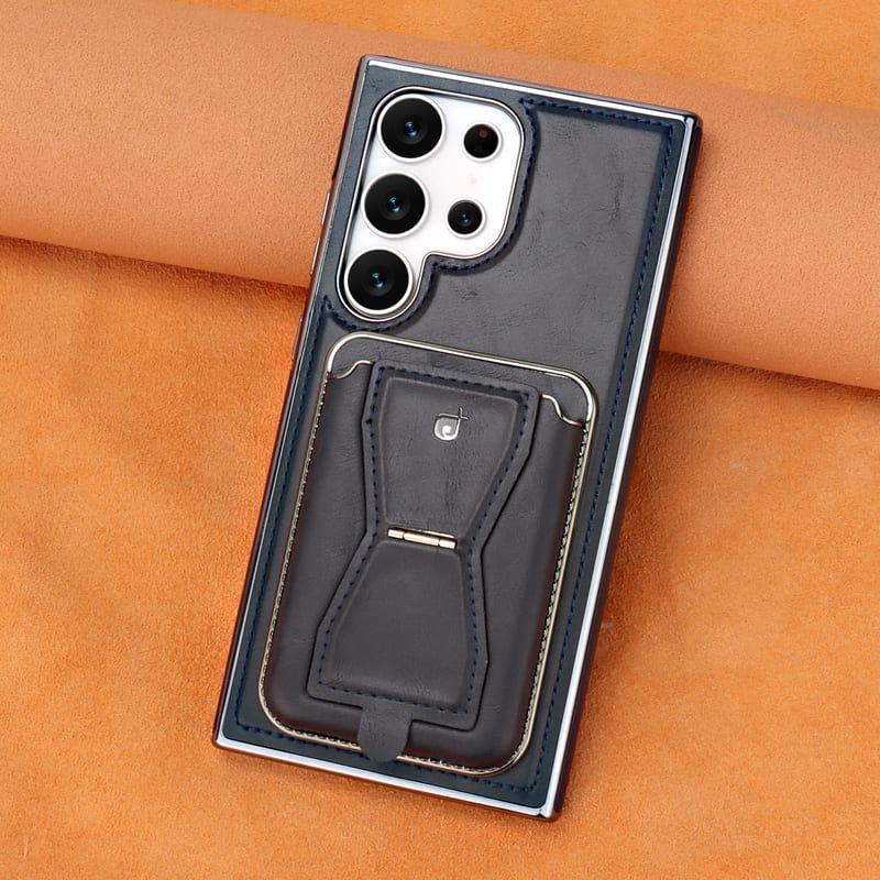 Magnetic Leather Wallet Case for Samsung – Card Holder & Kickstand