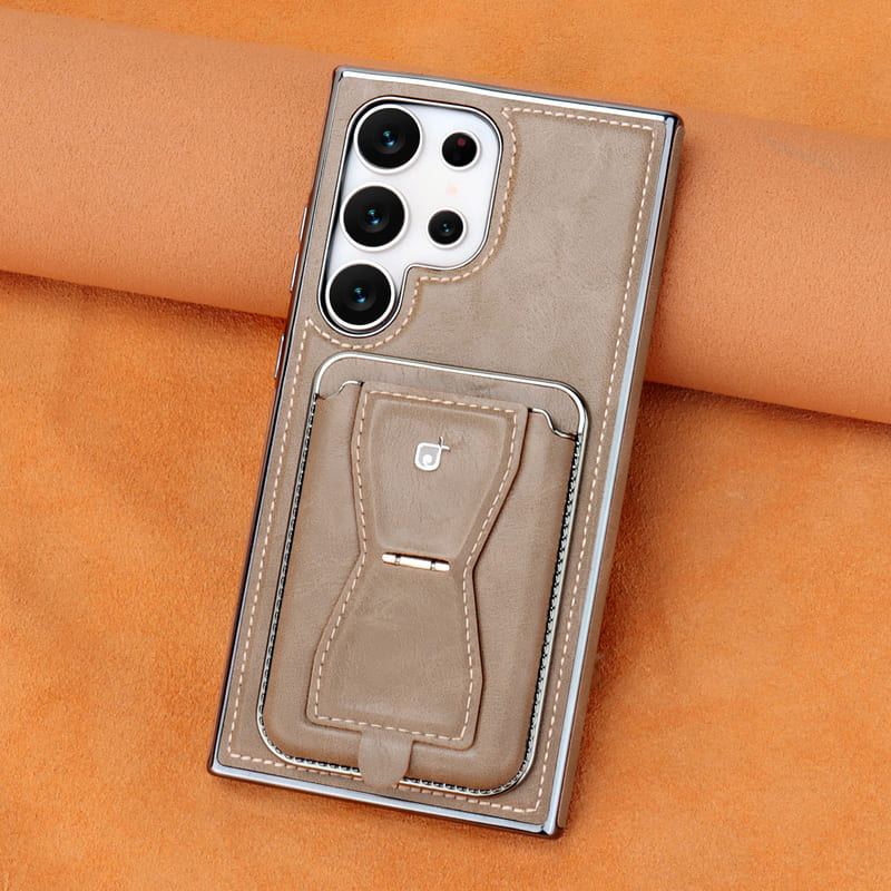 Magnetic Leather Wallet Case for Samsung – Card Holder & Kickstand