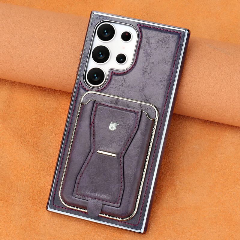 Magnetic Leather Wallet Case for Samsung – Card Holder & Kickstand
