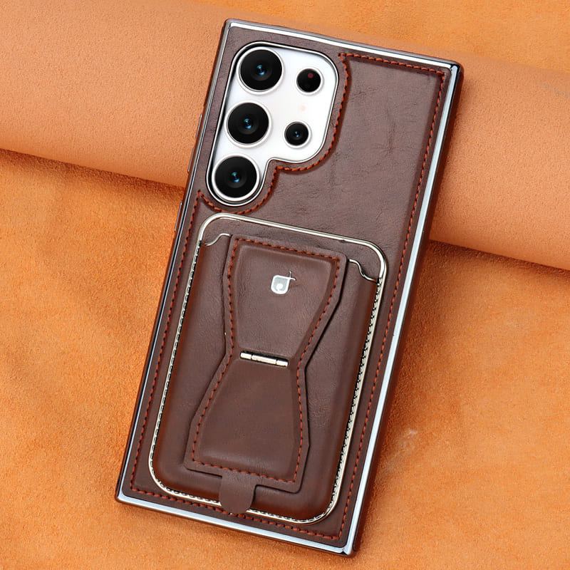 Magnetic Leather Wallet Case for Samsung – Card Holder & Kickstand