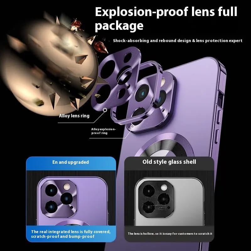 Magnetic Privacy Metal Frame Case for iPhone – Double-Sided, Anti-Spy Screen, Shockproof, Full Protection