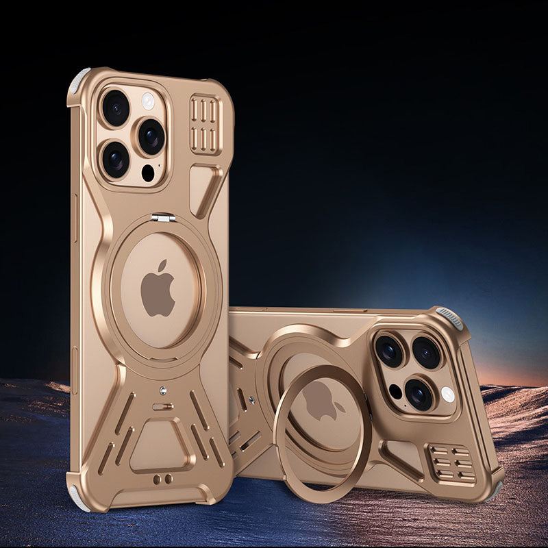 Magnetic Rotating Bracket Metal Protective Case Designed For iPhone