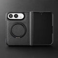 ChubbyArmor LuxeGrip™ – Leather-Grain MagSafe Stand Case for iPhone Duo