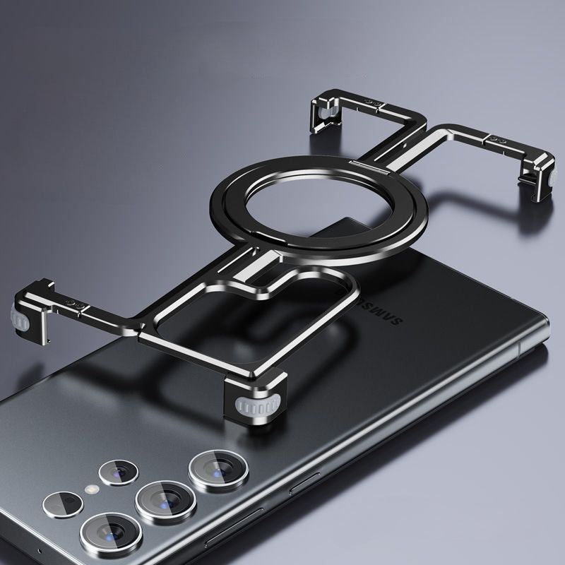 Metal Frameless Magnetic Stand Phone Case For Samsung