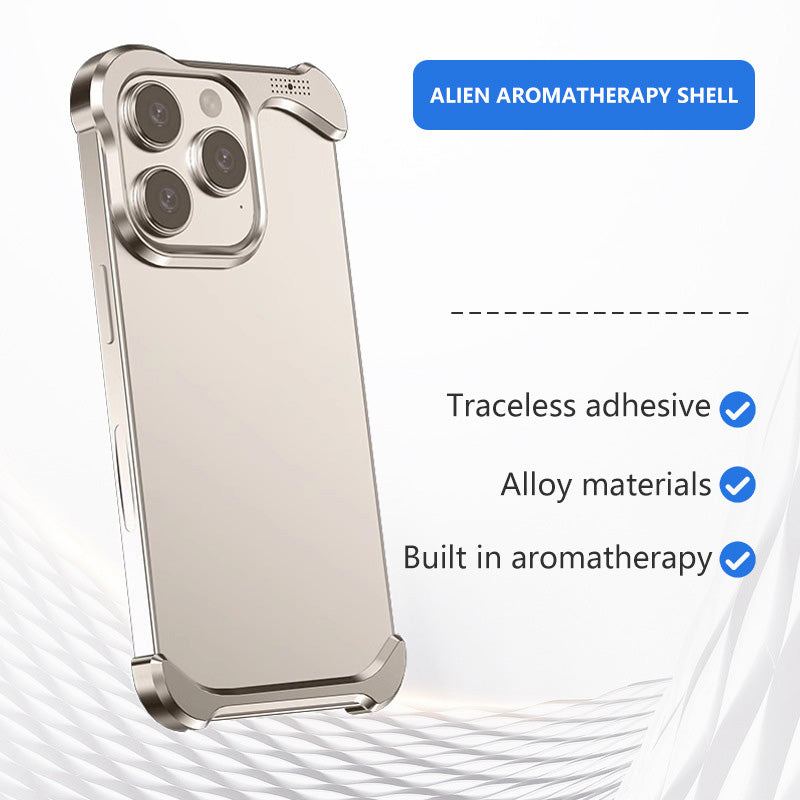 Metal Shaped Aromatherapy Phone Case Designed For iPhone