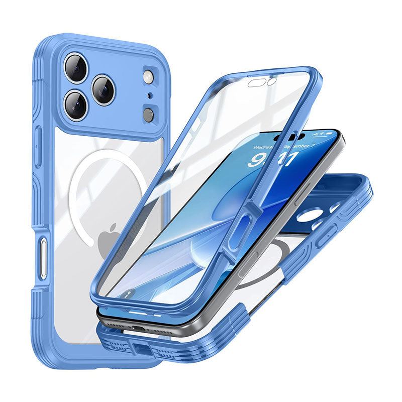 Military-Grade 360° Protective Magnetic Transparent Case For iPhone 17