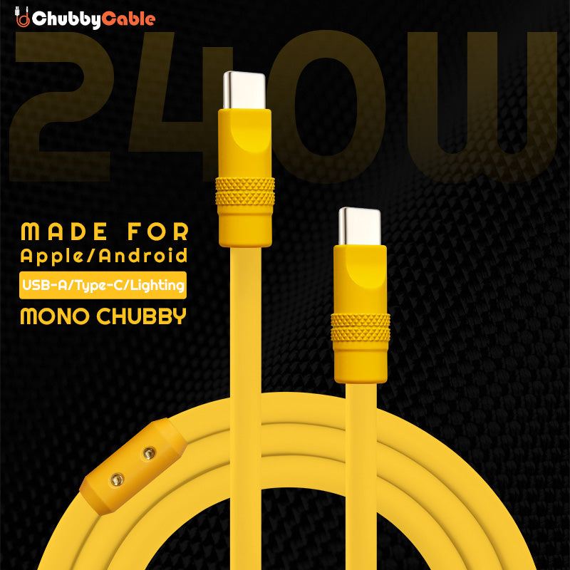 "Mono Chubby" Solid Color Silicone Charge Cable