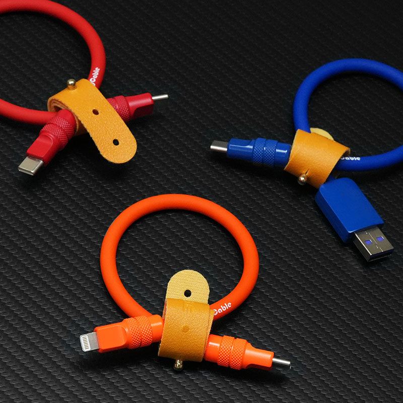 "Monochrome Chubby" Power Bank Friendly Cable - Silicone Material