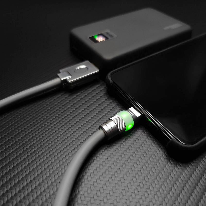 "Neon Chubby" Neon Glow Fast Charge Spring Cable with Gradient Illumination