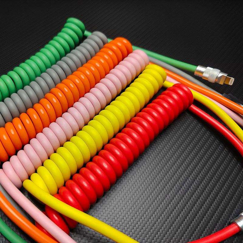 "Neon Chubby" Neon Glow Fast Charge Spring Cable with Gradient Illumination