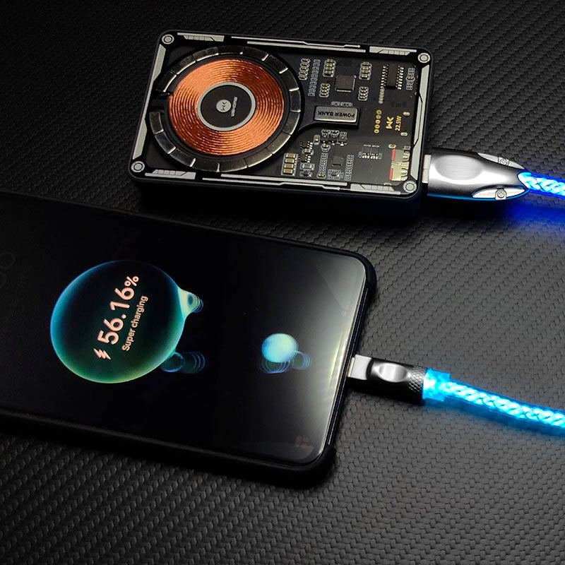 "Neon Chubby" Power Bank Friendly Color-Changing Luminous Cable