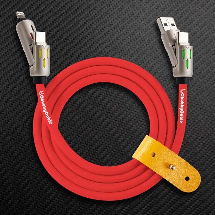 OmniChubby - 240W 4-in-1 Ultimate ChubbyCable With Dynamic Lights