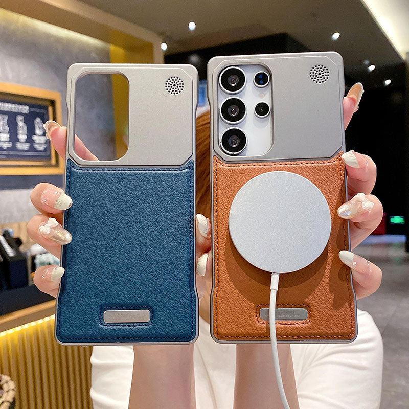 PC Imitation Leather Frameless Aromatherapy Mobile Phone Case For Samsung