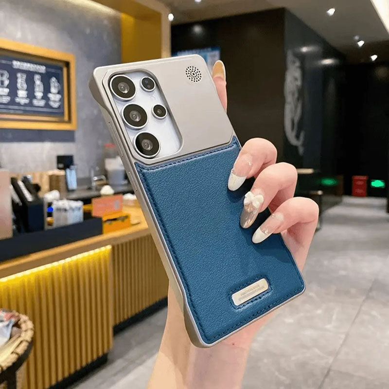 PC Imitation Leather Frameless Aromatherapy Mobile Phone Case For Samsung