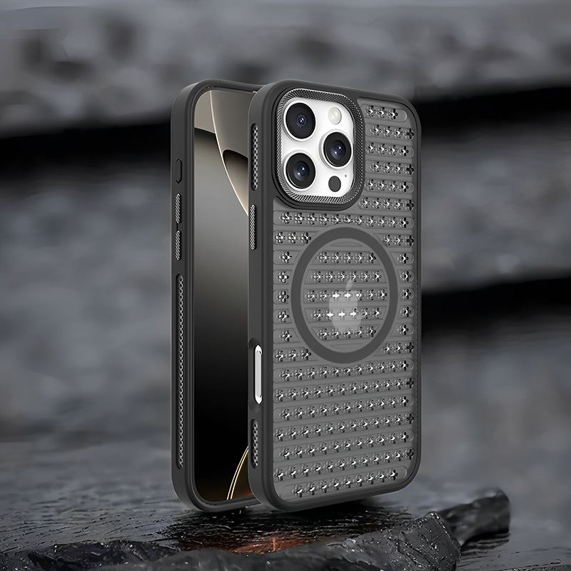 Patterned Hollow Summer Heat Dissipation Phone Case For iPhone