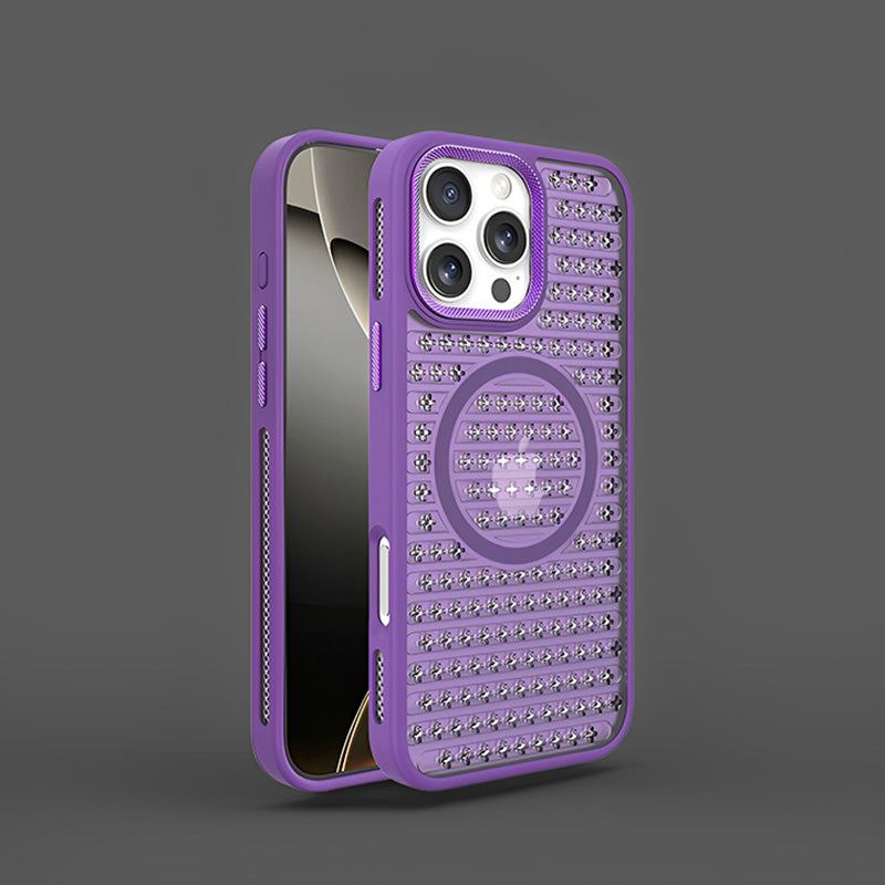 Patterned Hollow Summer Heat Dissipation Phone Case For iPhone