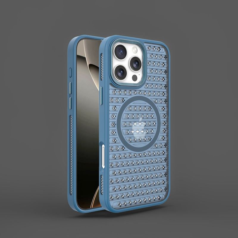 Patterned Hollow Summer Heat Dissipation Phone Case For iPhone