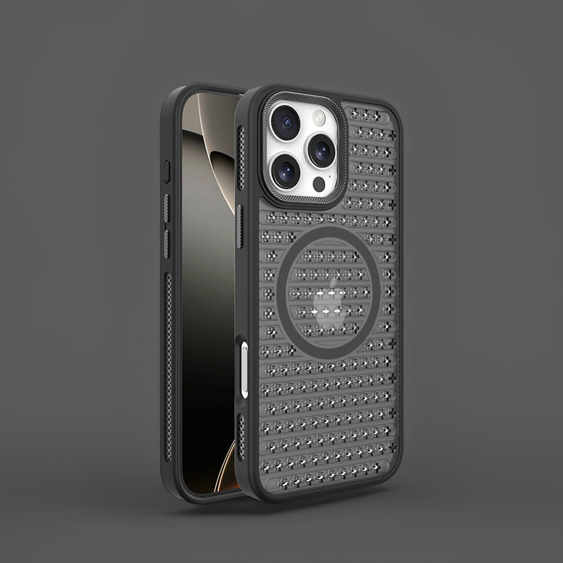 Patterned Hollow Summer Heat Dissipation Phone Case For iPhone