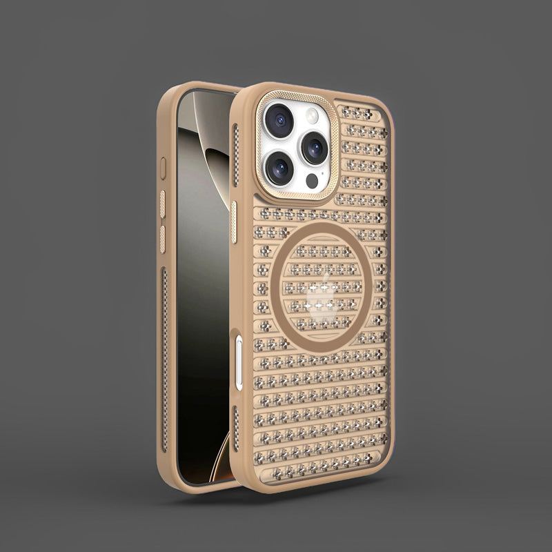 Patterned Hollow Summer Heat Dissipation Phone Case For iPhone