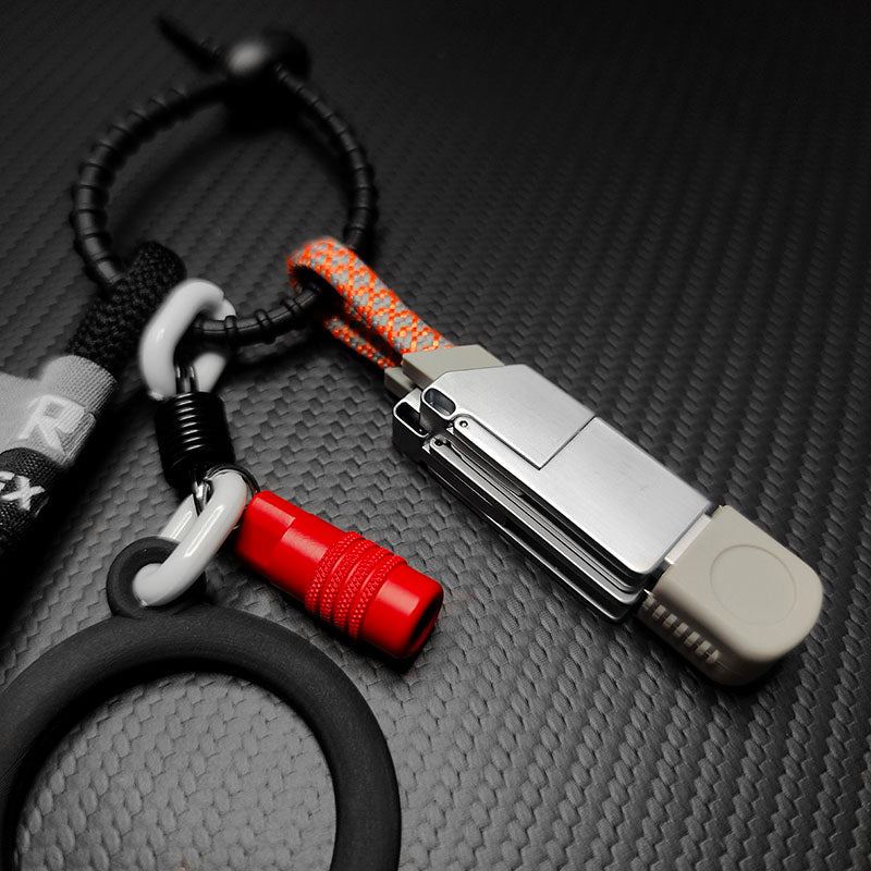"Portable Chubby" 6-In-1 100W Keychain Fast Charging Cable