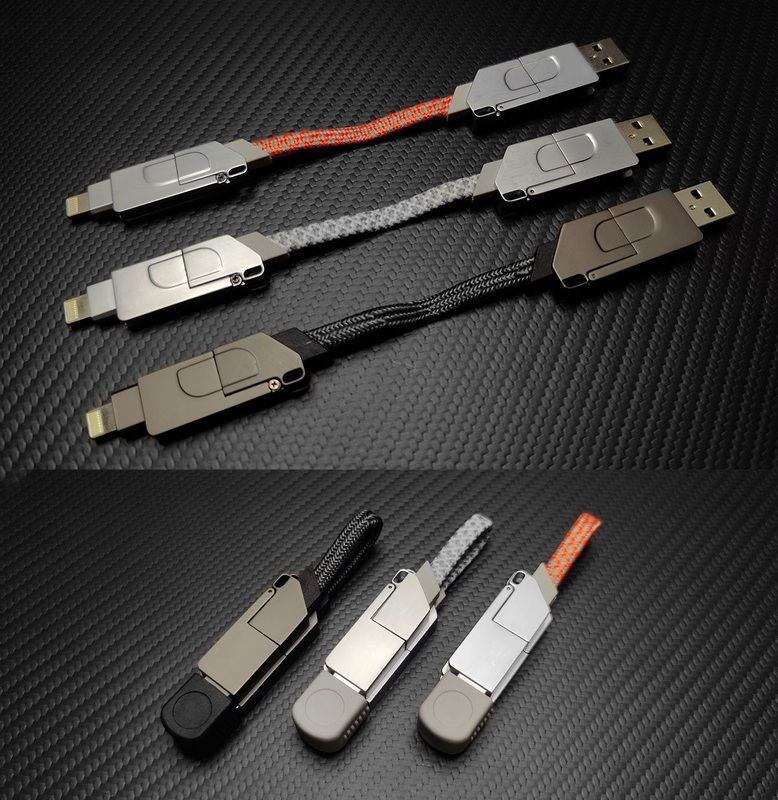 "Portable Chubby" 6-In-1 100W Keychain Fast Charging Cable