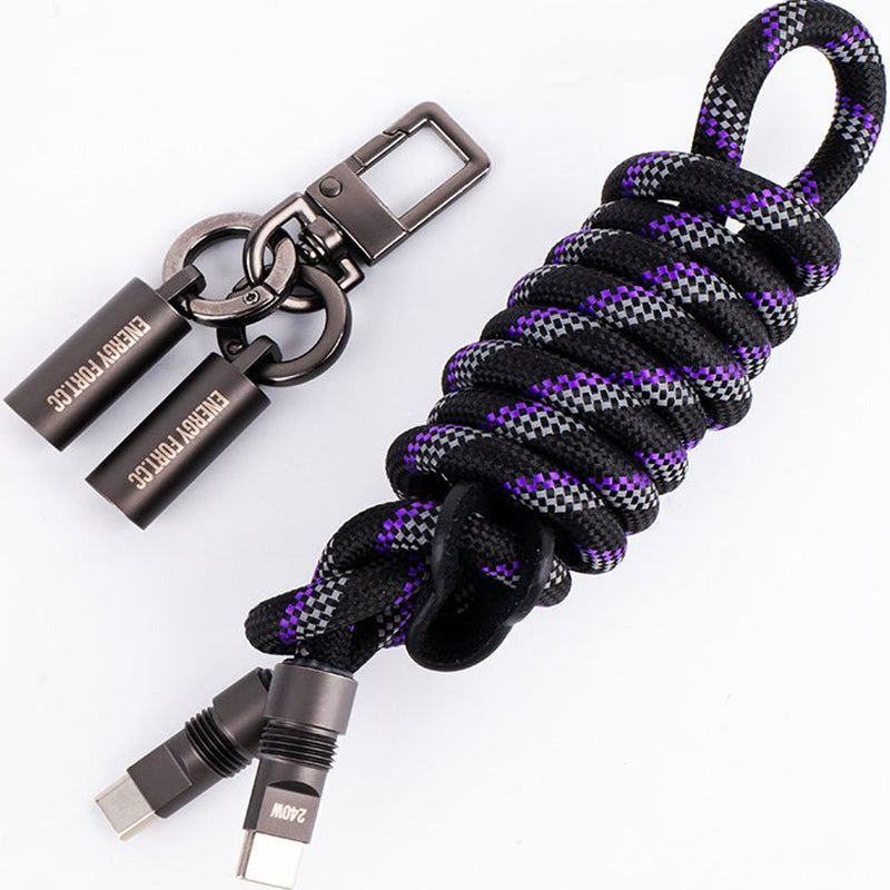 "PoshBraid"240W Lanyard Braided Fast Charging Cable