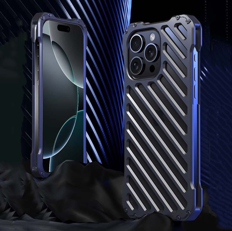 Premium Ventilated Case with Stripe Cooling System For iPhone
