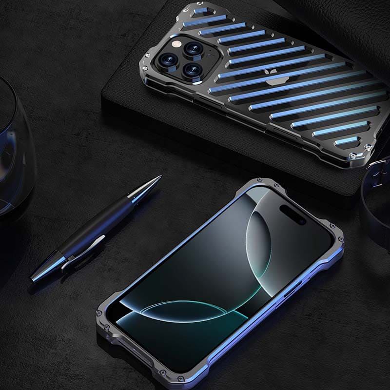 Premium Ventilated Case with Stripe Cooling System For iPhone