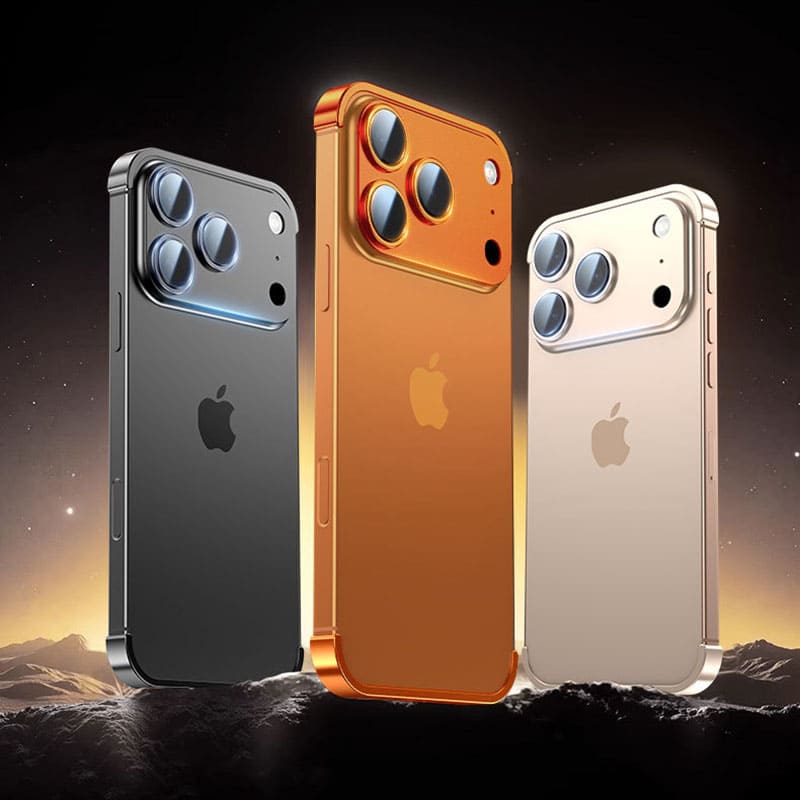 Real Bare Metal Feel - Corner Protection Frame & All-Inclusive Lens Film For iPhone 17