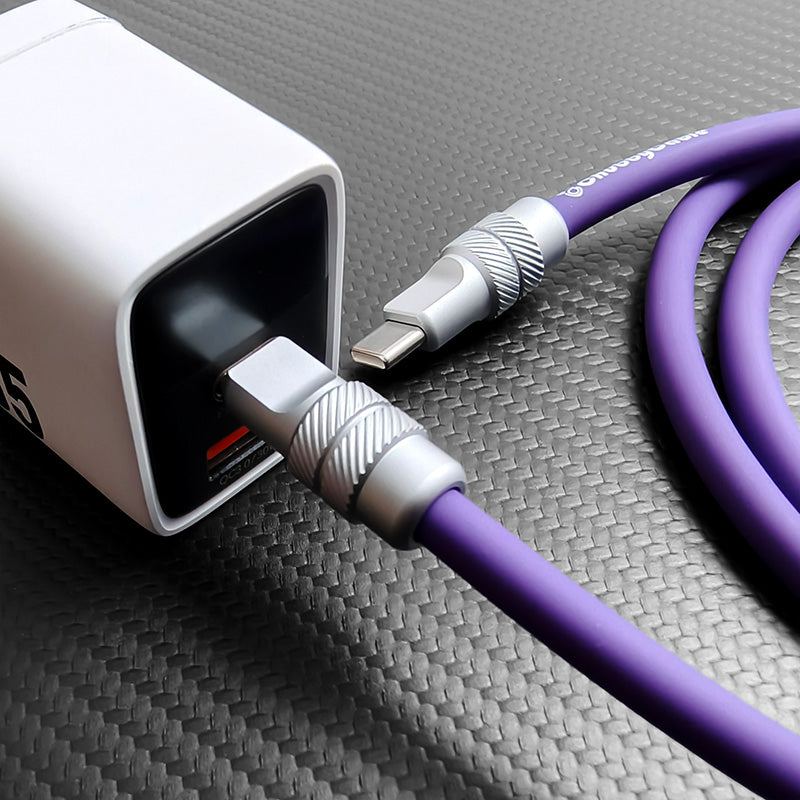 "SPIRAL EXTURE" 240W Metal Connect Fast Charging Cable