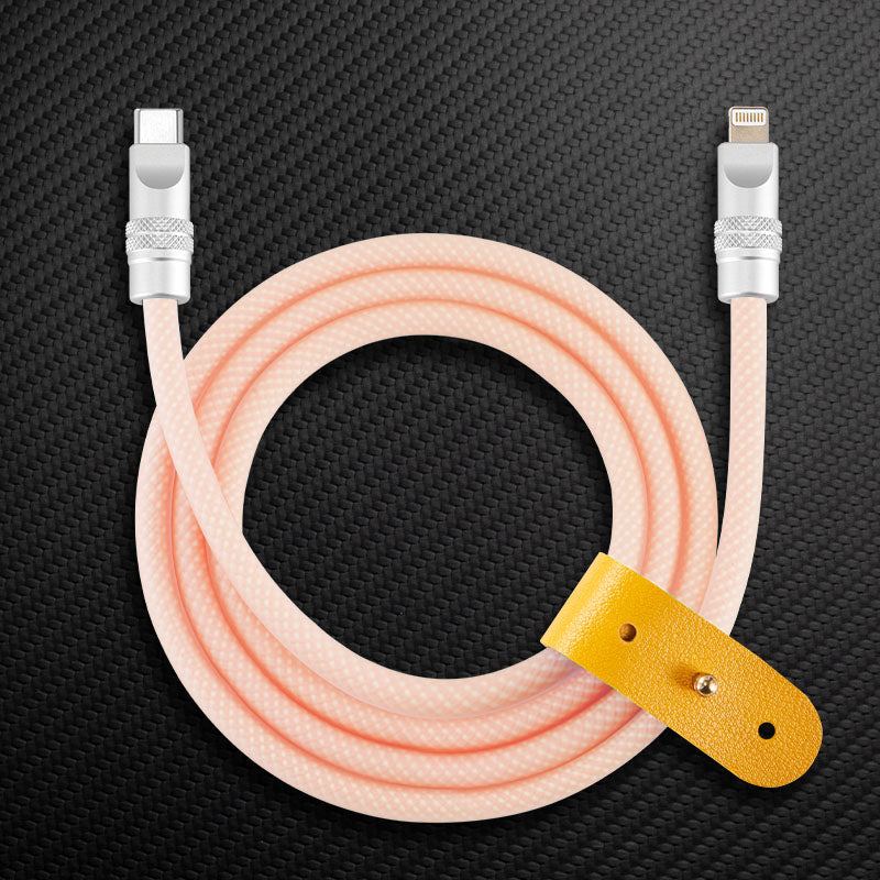 "See Through Chubby" Ultra Soft Transparent Braided Charging Cable